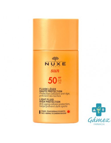 NUXE SUN FLUIDO LIGERO ALTA PROTECCION SPF 50 NOVEDAD FRASCO 50ML