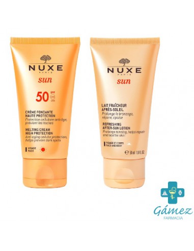 NUXE SUN CREMA FUNDENTE PARA EL ROSTRO SPF50+ AFTERSUN DE REGALO 50ML