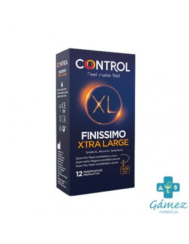 CONTROL FINISSIMO XL XTRA LARGE 12 UDS