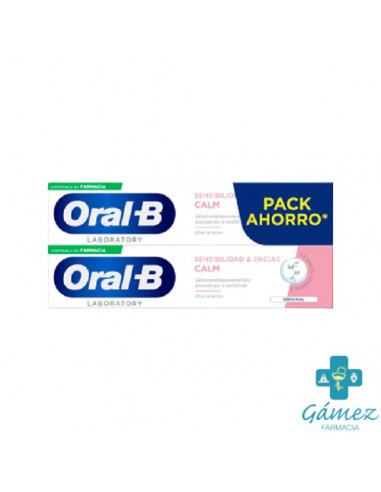 ORAL-B SENSIBILIDAD Y ENCIAS CALM 2 TUBOS 100 ML PACK AHORRO