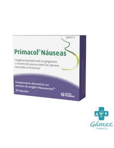 PRIMACOL NAUSEAS 30 CAPSULAS