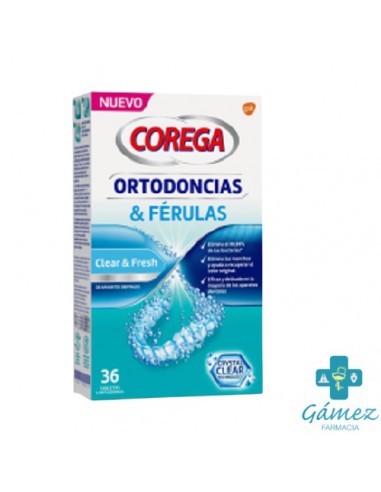 COREGA ORTODONCIAS & FERULAS 36 TABLETAS LIMPIADORAS