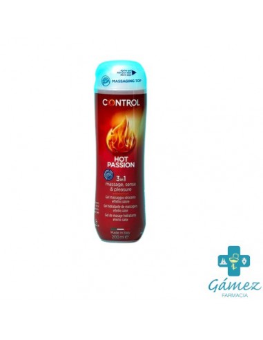 CONTROL GEL DE MASAJE HOT PASSION HIDRATANTE 1 ENVASE 200 ML