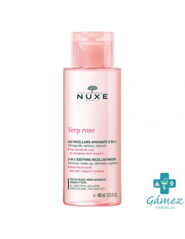 NUXE VERY ROSE AGUA MICELAR CALMANTE 3 EN 1 - TODAS LAS PIELES MAXI FORMATO 400ML