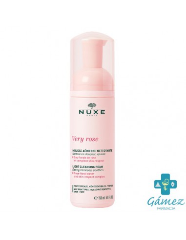 NUXE VERY ROSE ESPUMA SUAVE LIMPIADORA NOVEDAD FRASCO DOSIFICADOR 150ML